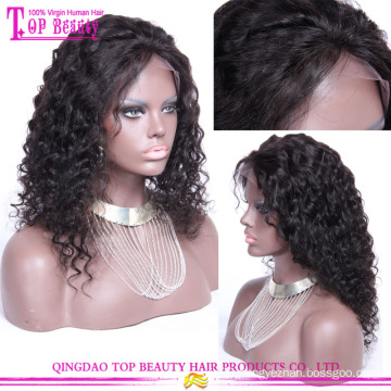 Top Beauty Stock Jerry Curly Unprocessed Brazilian Real Hair Wigs For Black Men